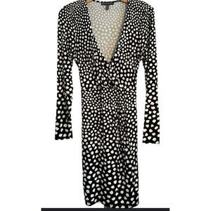 Adrianna Papell Black and White Mini Dress